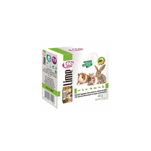 Lolo Pets Πέτρα Ασβεστίου Τρωκτικών με Λαχανικά & Lime 40gr